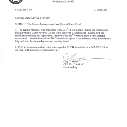 Combat commanders letter