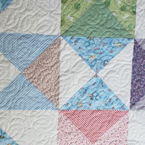 Pastel star quilt