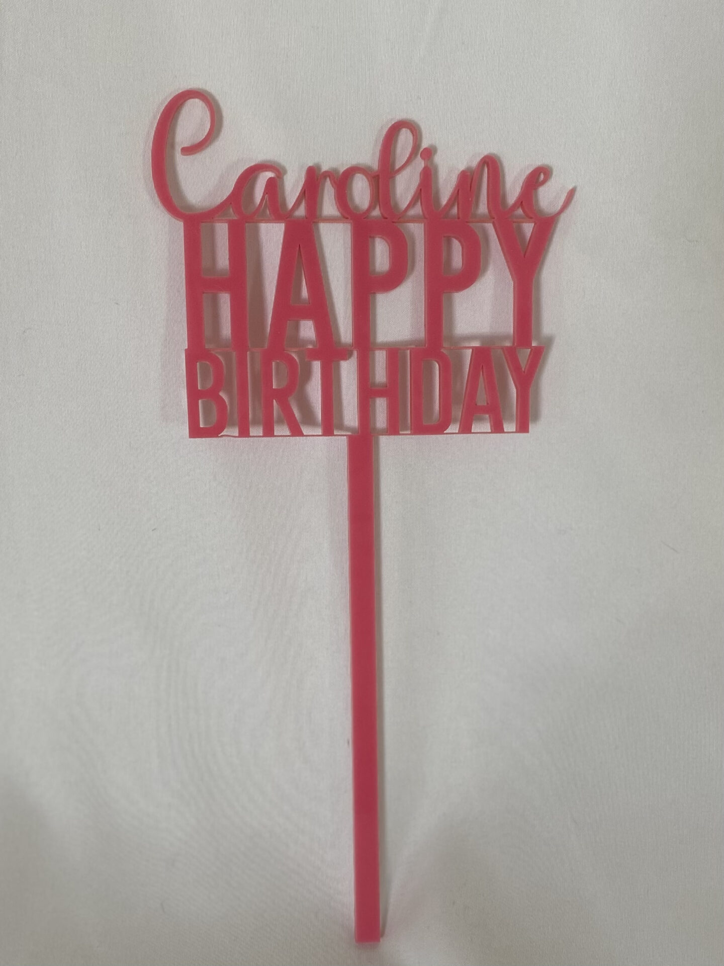 Pink Acrylic Birthday topper