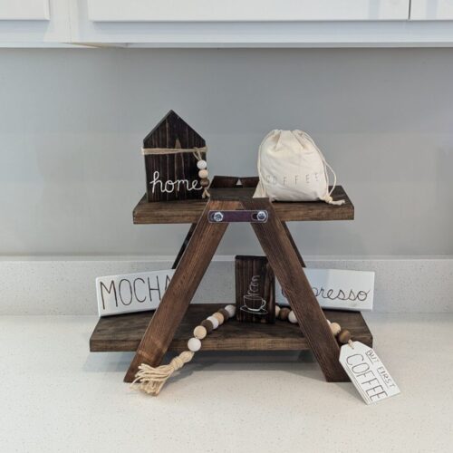 Coffee tiered tray decor